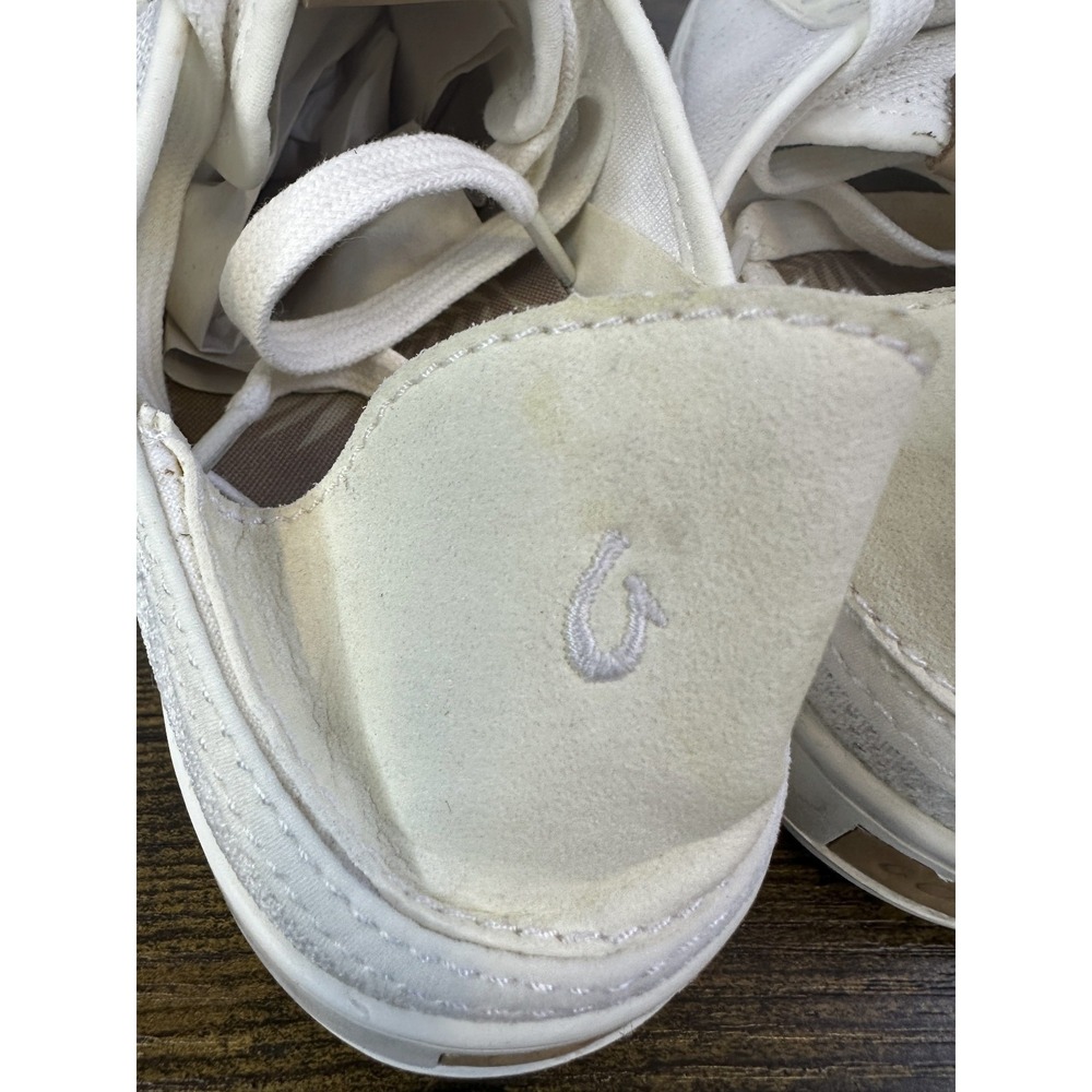 Olukai Pehuea Li Convertible Sneaker Lace Up Knit White Shoes Women's Size 9.5 - Picture 11 of 16